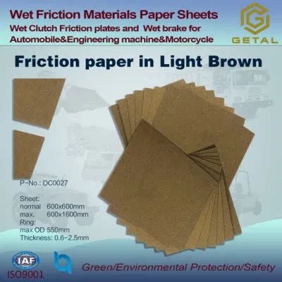 Auto Parts Kevlar Wet Paper Based Friction Materials China Friction