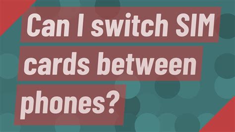 This card allows subscribers to use their mobile devices to receive calls, send sms messages, or connect to mobile internet services. Can I switch SIM cards between phones? - YouTube