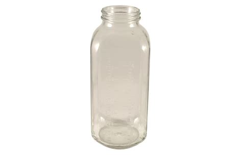 32 Oz Clear Glass French Square Bottle Kaufman Container