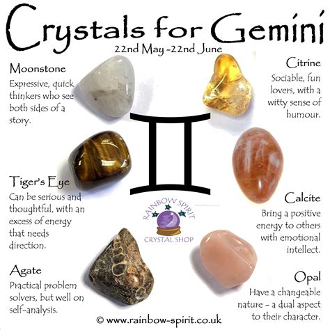 Gemini Birthstones Crystal Set Etsy