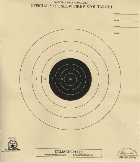 B-2 Weather Resistant 50 Foot Flow Fire Pistol Target Official NRA ...