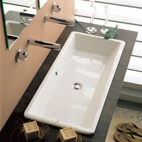 We carry a large selection of sink faucets in the latest styles and finishes. Built-in Ceramic Bathroom Sink By Scarabeo - Modern ...