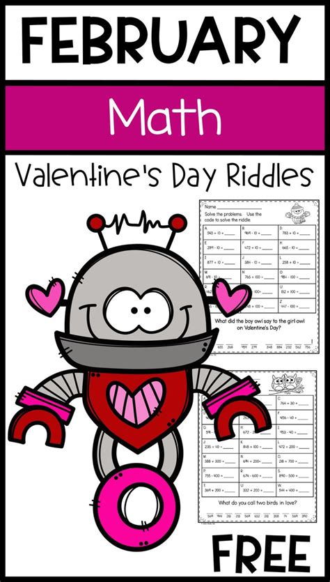 Valentines Day Math Math Valentines Valentine Math Activities