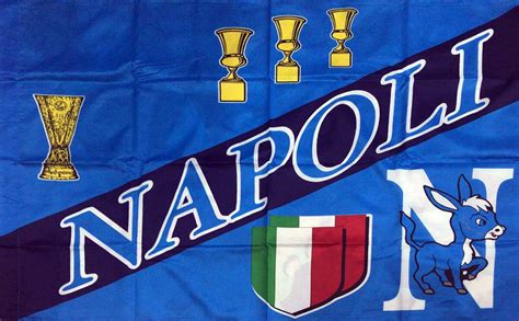 Bandiera Napoli Calcio Scacchi In Vendita Bandiereit