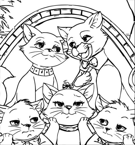 Mother And Girl Cat Disney The Aristocats Coloring Page Sexiz Pix