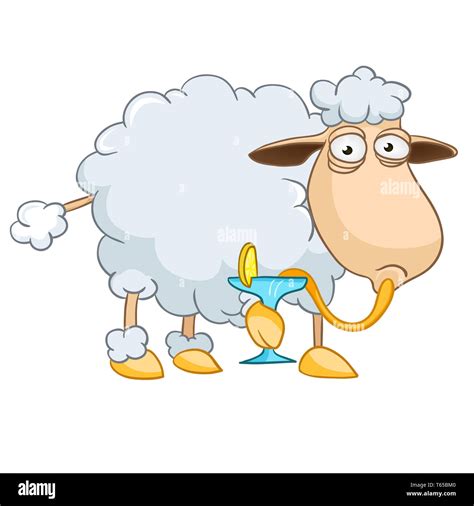Cartoon Character Sheep Stock Photo Alamy