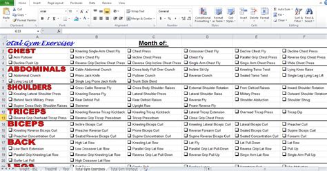 Physical fitness lesson plans and worksheets from thousands of sticking to a physical fitness plan can be tricky. Gym Workout Plan Spreadsheet For Excel - Excel Tmp