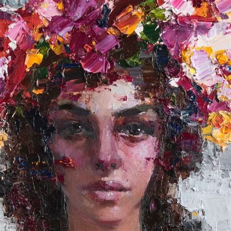 Anastasiya Valiulina On Instagram Flora Woman Portrait 50 70 Cm