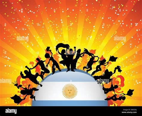 Argentina Crowd Stock Vector Images Alamy