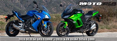 2016 Suzuki Gsx S1000f Vs Kawasaki Ninja 1000 Comparison Youtube
