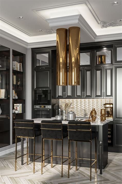Black And Gold On Behance Home Design Innenarchitektur Küche Home Decor