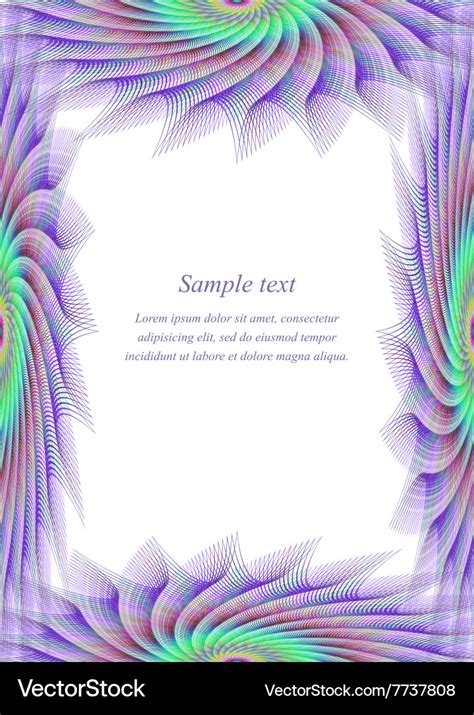 Colored Page Border Design Template Royalty Free Vector