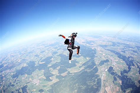 Skydiver free falling - Stock Image - F009/3129 - Science Photo Library