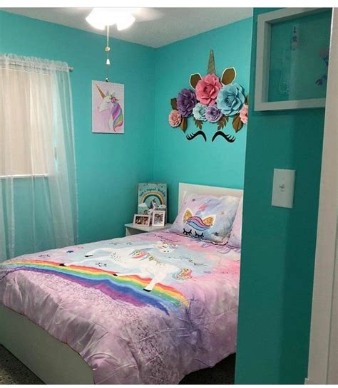 We want to show you a range of beautiful bedroom designs for little girls with bright colors, images and funny textures to create a impressive pretty bedroom. Girls Unicorn Bedroom | Unicorn Theme | Little Girls Room ...