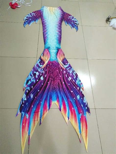 Handmade Swimmable Mermaid Tails Adult Kids With Monofin Unique
