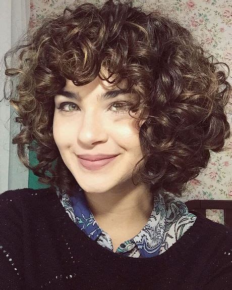 Short Curly Hair With Bangs Style And Beauty