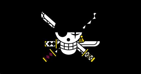 Zoro Skull Logo Pirate Hunter Zoro Sticker Teepublic