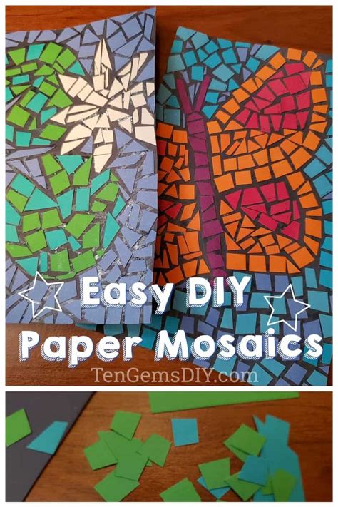 Unique And Colorful Diy Paper Mosaics Paper Crafts