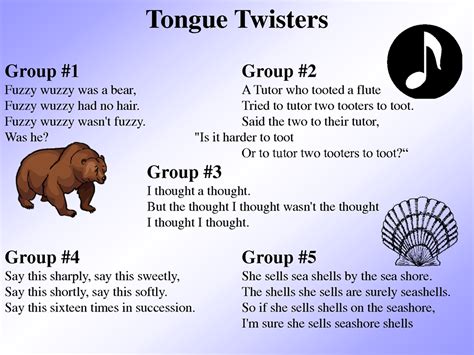 Tongue Twisters Tongue Twisters For Kids Tongue Twisters Funny