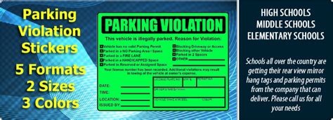 Parking Violations Stickers Custom Illegally Parked Warning Notices