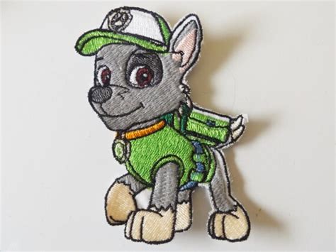 Paw Patrol Rocky Embroidered Iron On Patch Etsy