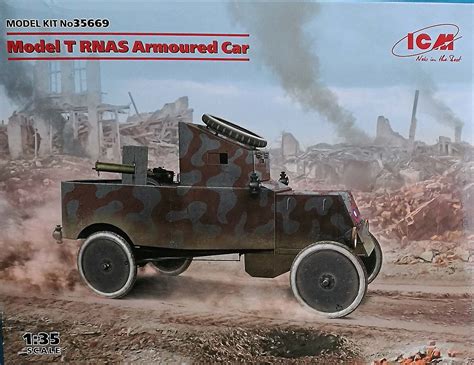 Ford Model T Rnas Armoured Car In 135 Von Icm 35669