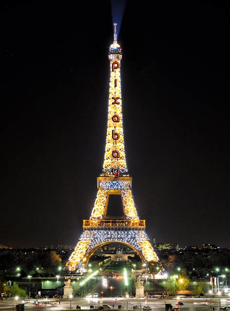Banco De Imagens Arquitetura Noite Torre Eiffel Paris Monumento Torre Marco Ilumina O