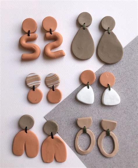 Diy Polymer Earring Collection Creative Inspiration Clay Jewelry