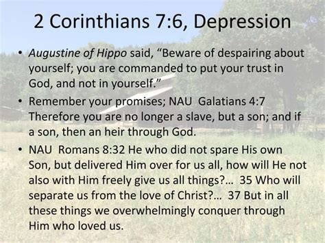 2 Corinthians 7 Cleanse Ourselves Fear Of God Depression Godly