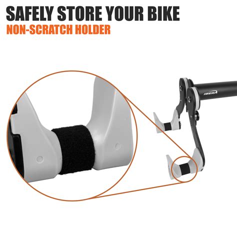Ibera Horizontal Bicycle Bike Wall Hanger Bike Hook Holder Storage