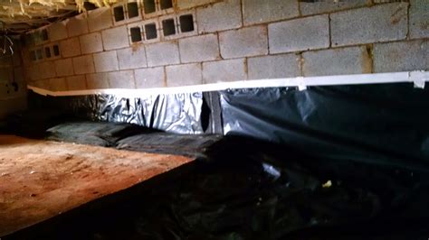 Vapor Barrier Installation In A Crawl Space Crawl Space Encapsulation