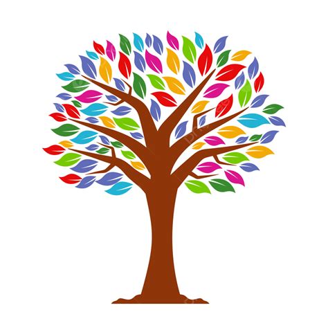 Colorful Tree Vector Hd Images Colorful Tree Logo Vector Tree Logo