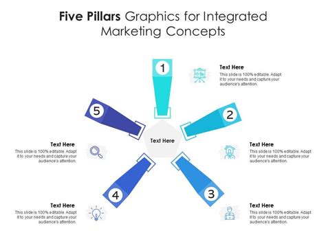 Five Pillars Graphics For Integrated Marketing Concepts Infographic