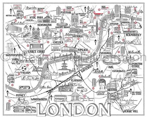 Hand Drawing Map Of London