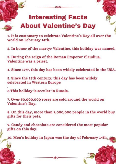 Interesting Facts About Valentine S Day