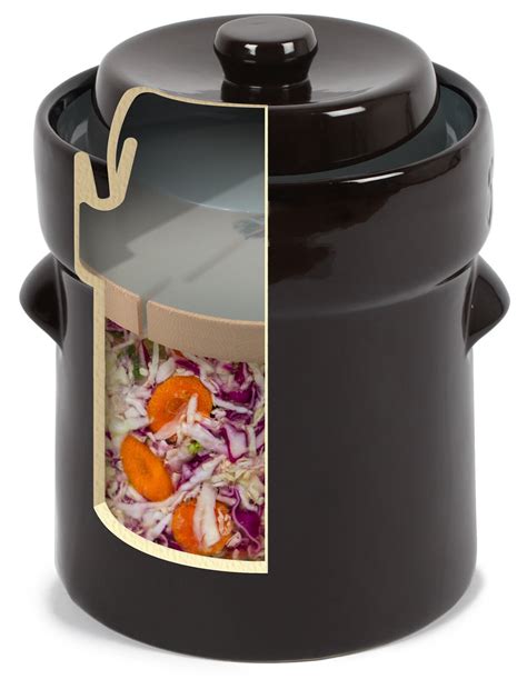 2L Kenley Fermentation Crock Jar Fermenting Pickling Sauerkraut Pot