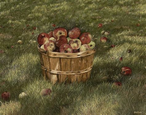 Apples In Basket Painting By Mary Ann King Fine Art America