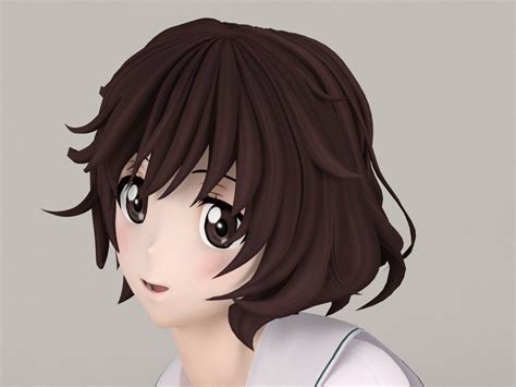 Yukari Anime Girl Pose 02 3d Model Cgtrader