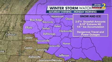 Winter Storm Watch Issued For Parts Of North Georgia Ahead Of Wintry