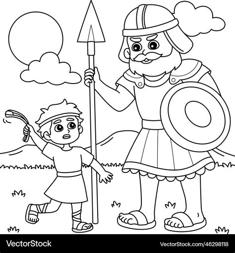 Coloring Pages For David And Goliath