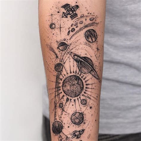 Tattoo Uploaded By Tattoodo • Illustrative Space Tattoo By Robson