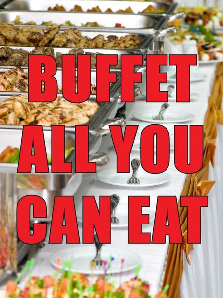 Buffet All You Can Eat 18x24 Business Store Retail Signs