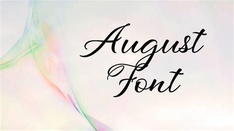 August Font Free Download