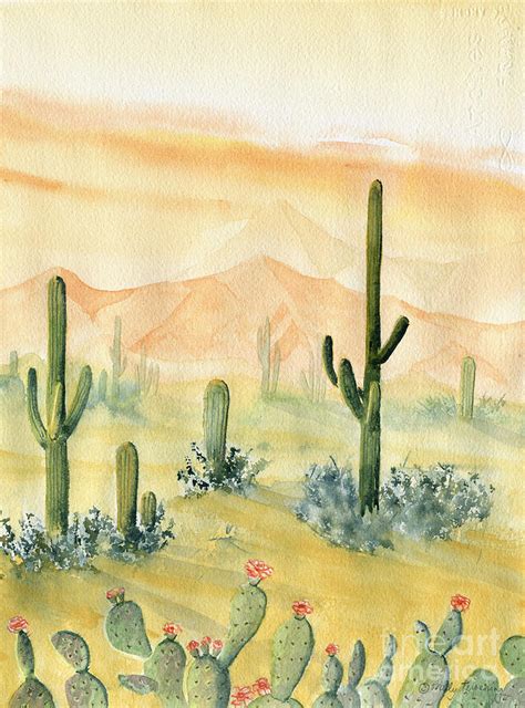 Desert Sunset Landscape Painting By Melly Terpening Fine Art America