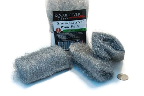 Stainless Steel Wool 8 Pad Pack Medium Oil Free Manufacturing Made