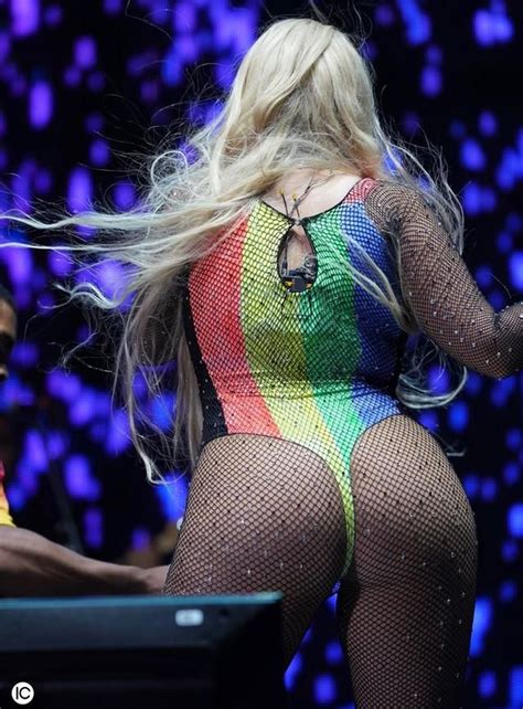 Singer Meghan Trainor Is Seen Wearing A Pride Bathing Suit While Singing Live On Stage In West
