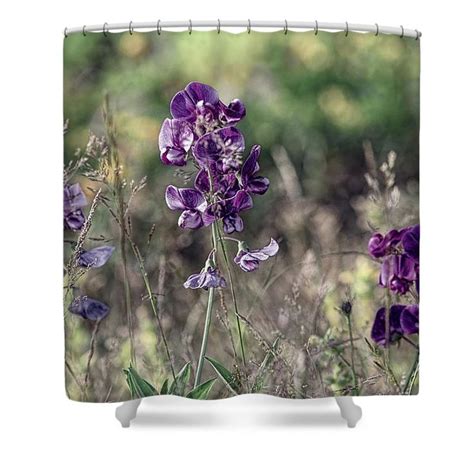 Purple Wildflowers Shower Curtain By Bonnie Bruno Purple Wildflowers