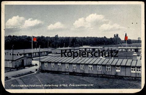 Alte Postkarte Reichsarbeitsdienstabteilung 9162 Everswinkel I W Rad