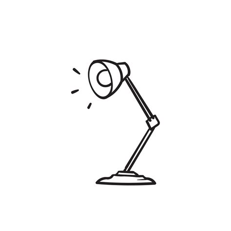 Hand Drawn Desk Lamp Table Lamparchitect Lamp Doodle Cartoon Style