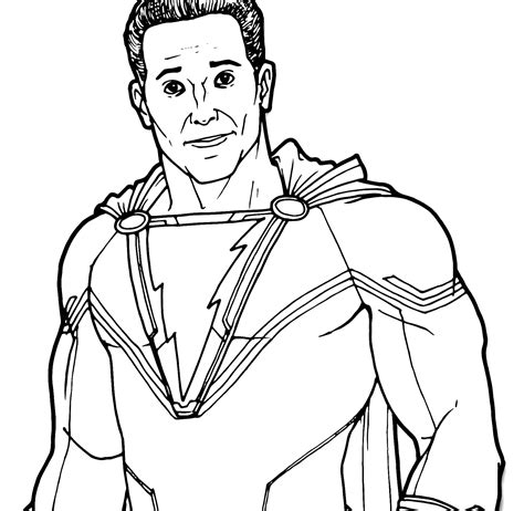 Shazam Coloring Pages Sketch Coloring Page